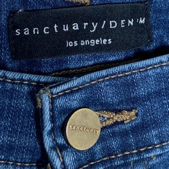 Sanctuary Denim Crop Jeans Womens 32 High Rise Modern Straight Blue - Picture 5 of 13